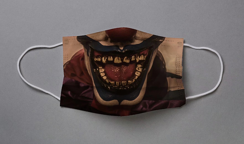 Digitally Printed Mouth Pattern Mask